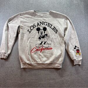 Disney Mickey Mouse Sweatshirt Womens Large Los Angeles California Fleece